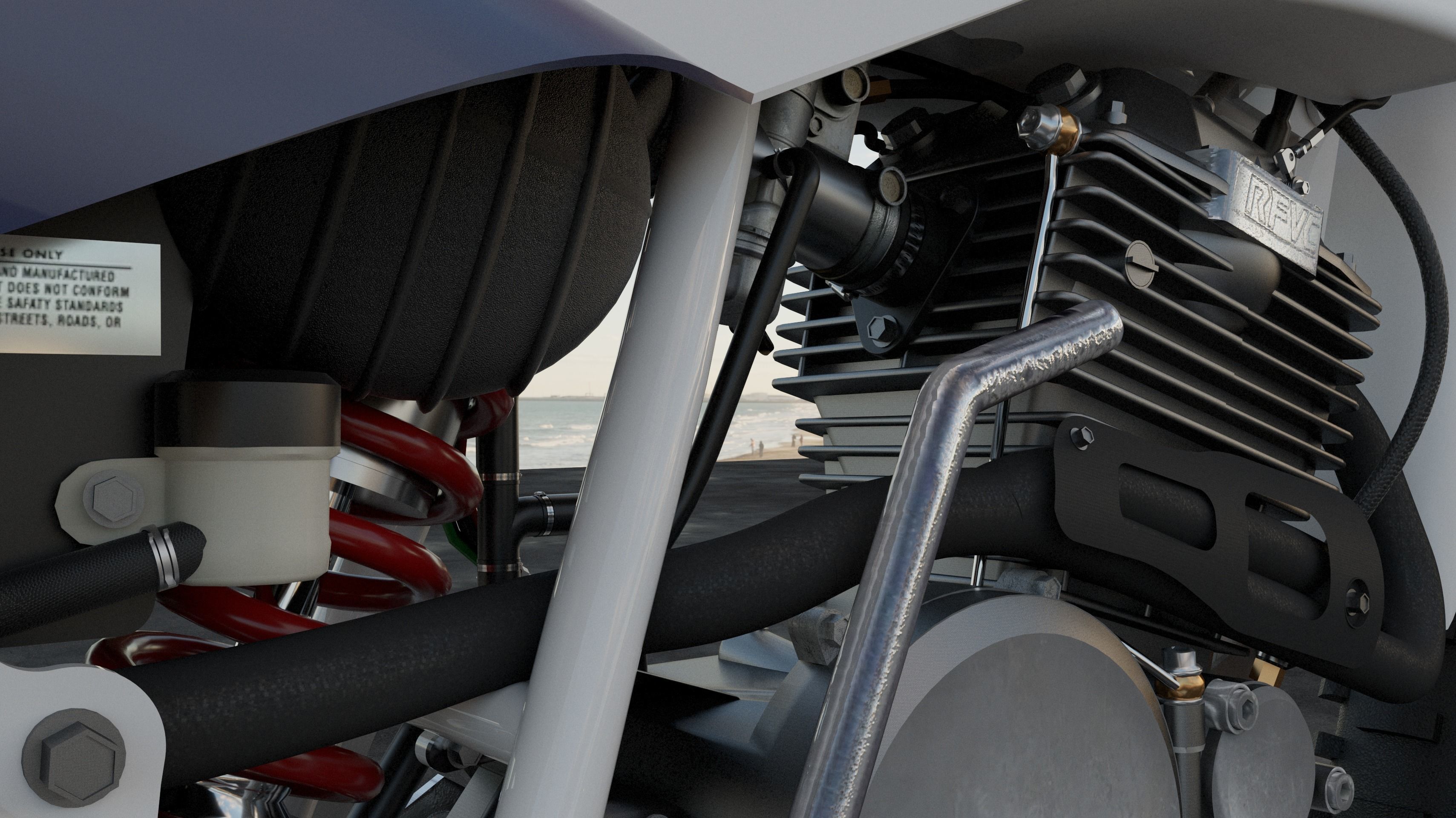 Moto XR - 600 Japonesa 3D model_11