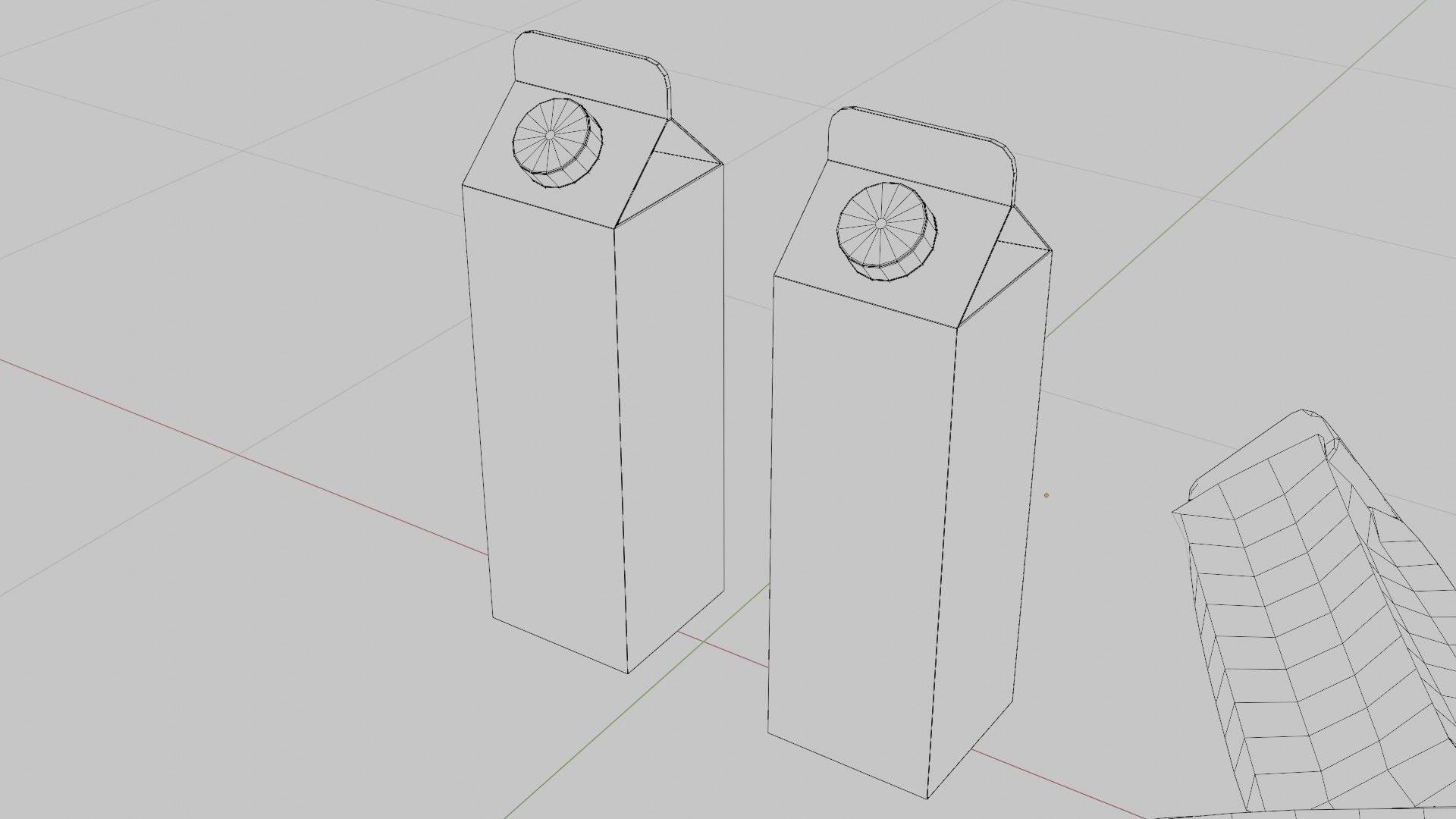 Milk Carton with 2k pbr texture Low-poly 3D model_7