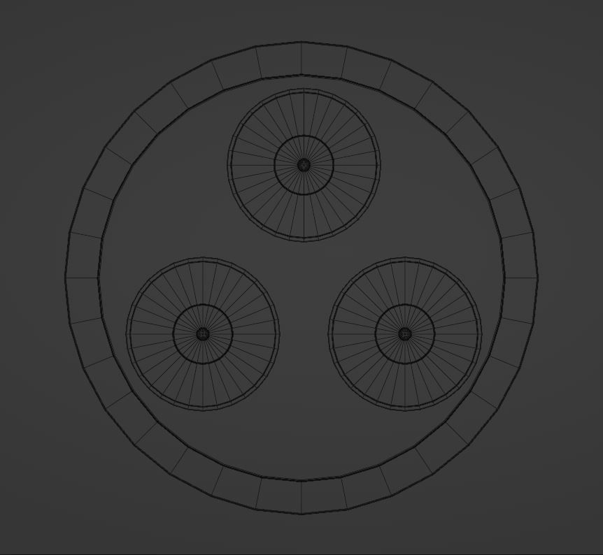 Cielo 3 Chandelier 2 different colors Low-poly 3D model_14