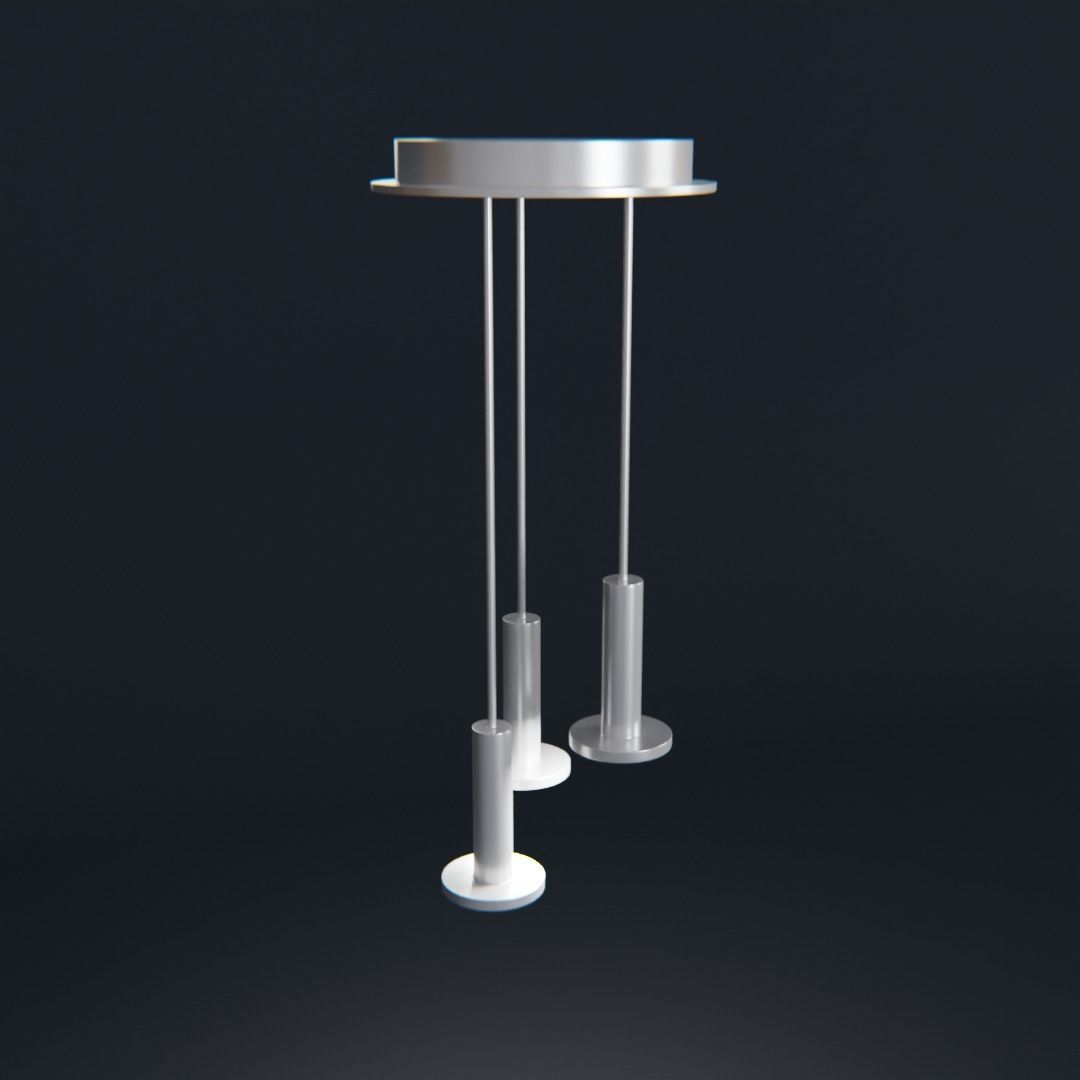 Cielo 3 Chandelier 2 different colors Low-poly 3D model_3