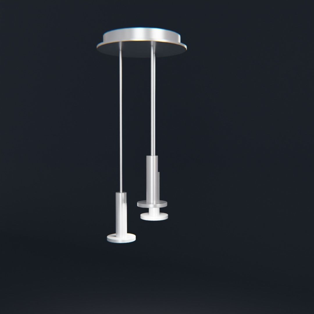 Cielo 3 Chandelier 2 different colors Low-poly 3D model_5