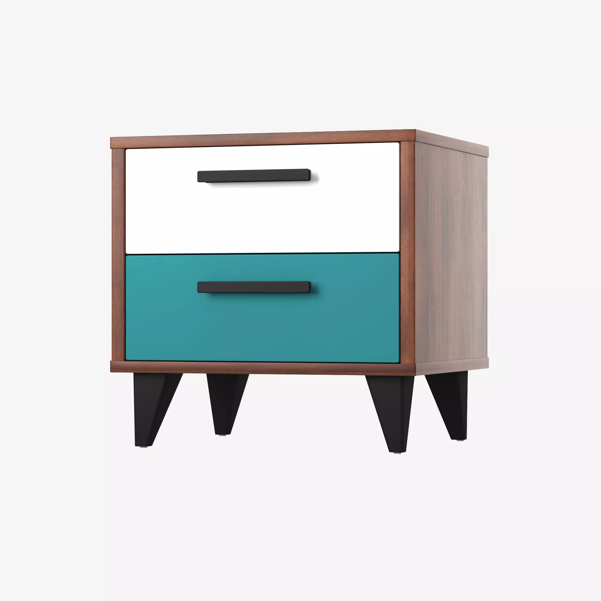 nightstand drawer - teal 3D model_0