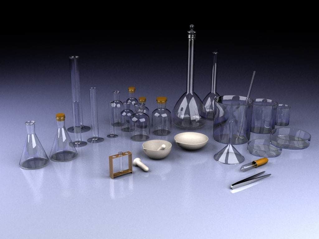 Lab equipment Low-poly 3D model_4