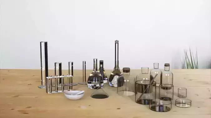 Lab equipment Low-poly 3D model
