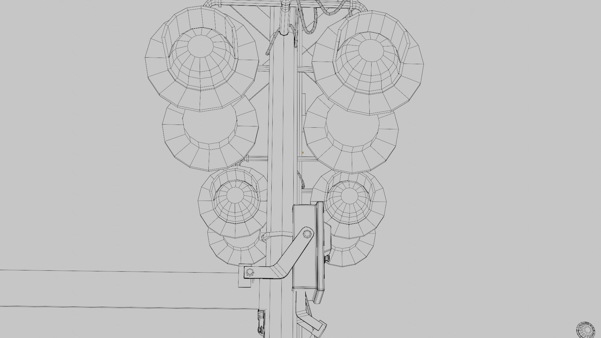 Railroad Crossing Gate with pbr textures Low-poly 3D model_12