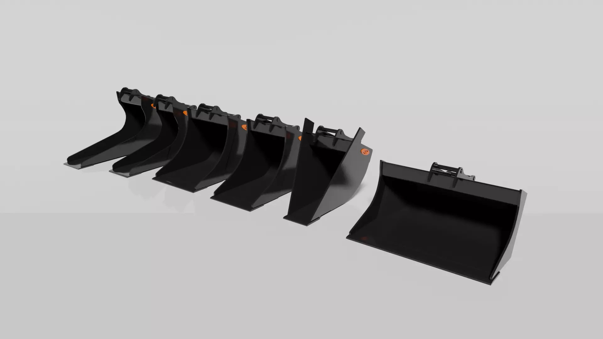 JST Nordic Line 20-25 Ton Bucket Collection Low-poly 3D model