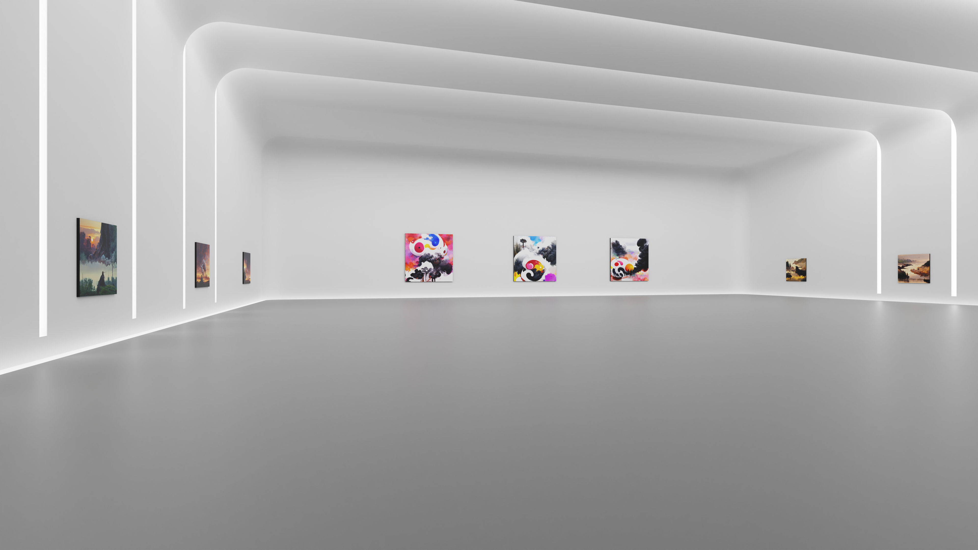 Art Museum Gallery Interior 27 Low-poly 3D model_9