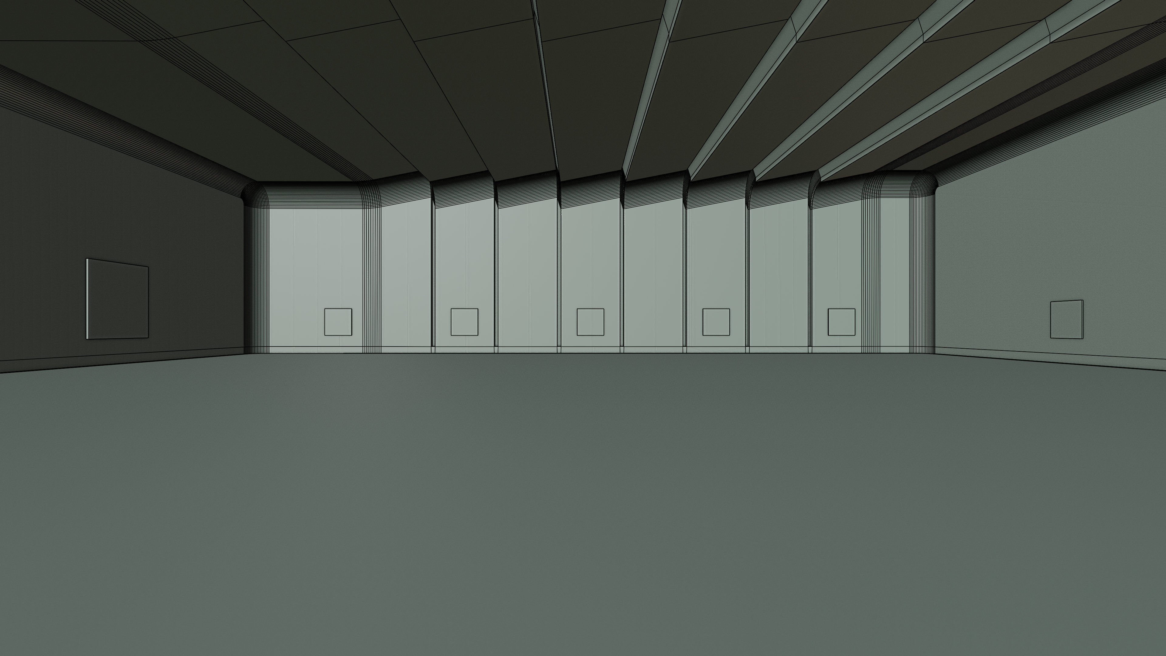 Art Museum Gallery Interior 27 Low-poly 3D model_13