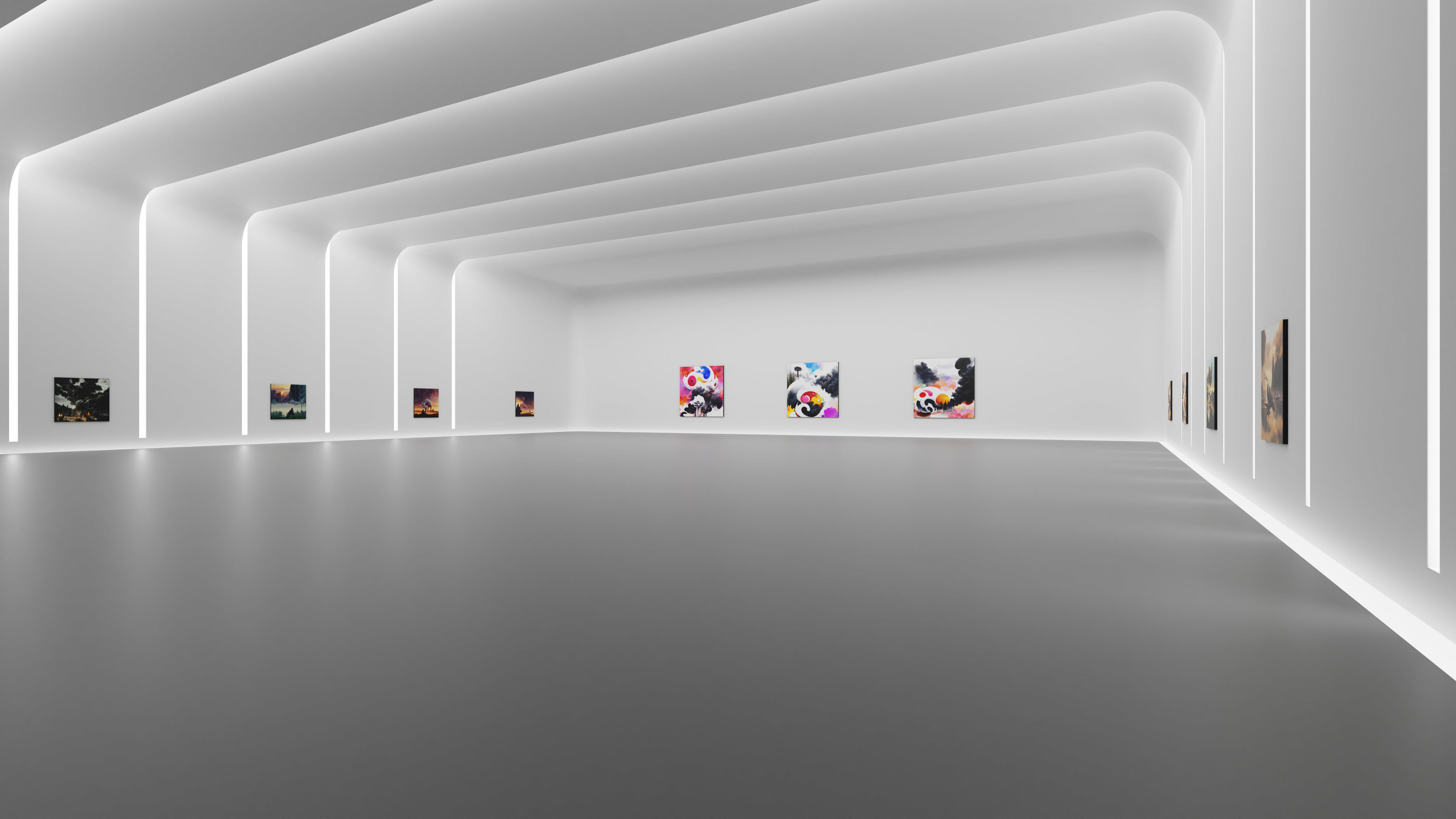 Art Museum Gallery Interior 27 Low-poly 3D model_5