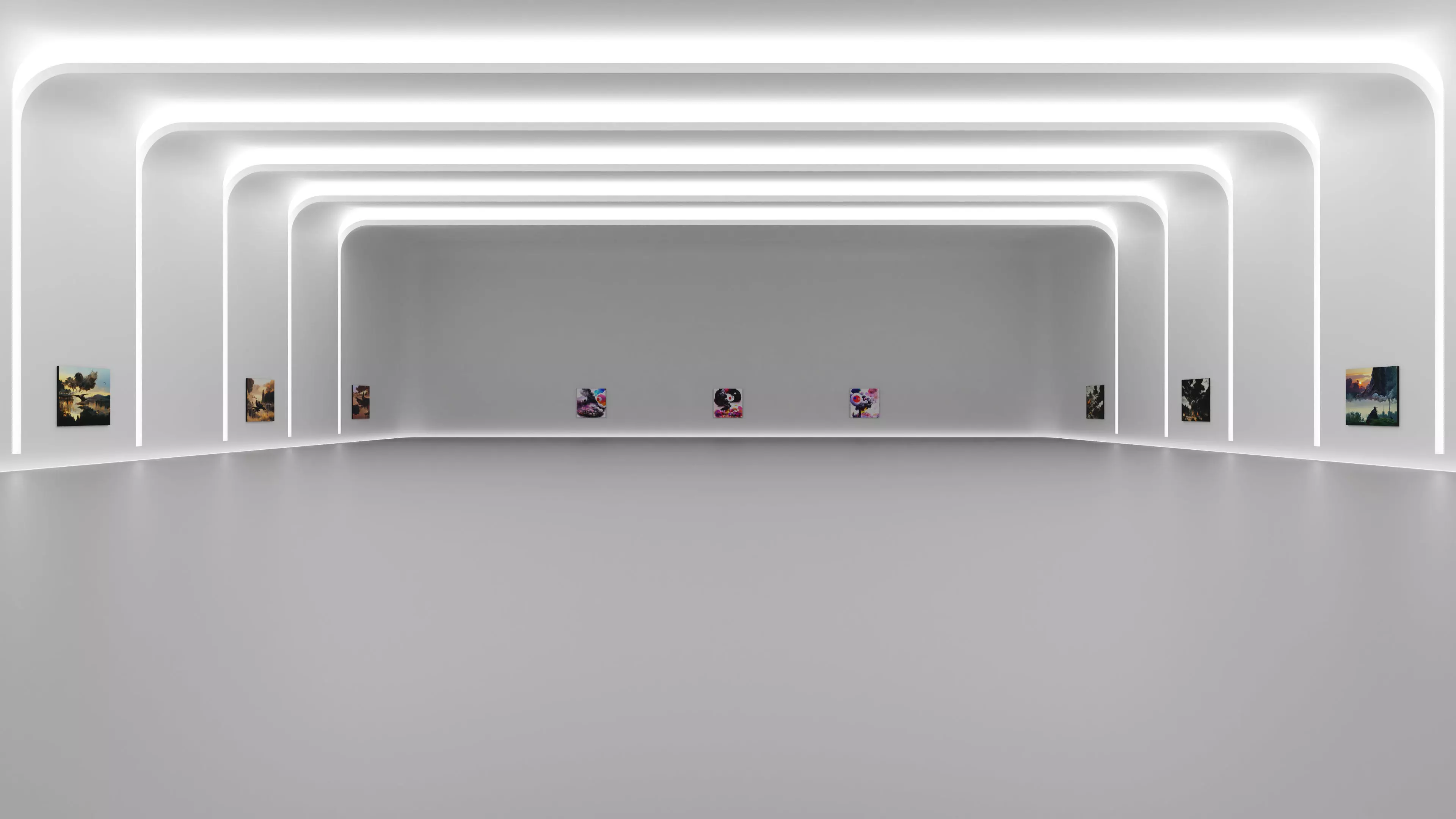 Art Museum Gallery Interior 27 Low-poly 3D model_0