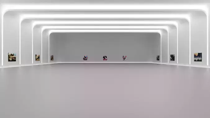 Art Museum Gallery Interior 27 Low-poly 3D model