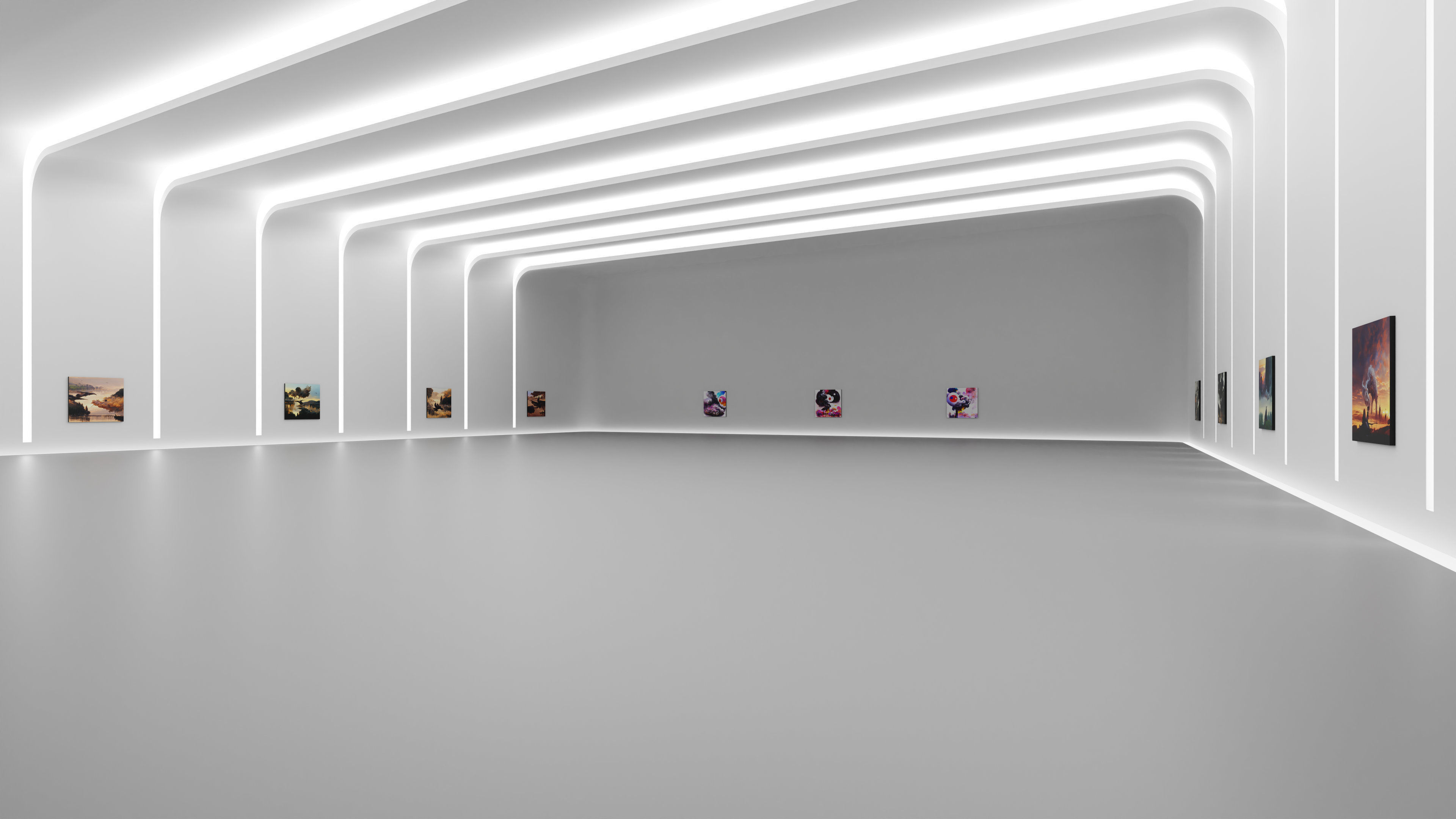 Art Museum Gallery Interior 27 Low-poly 3D model_1