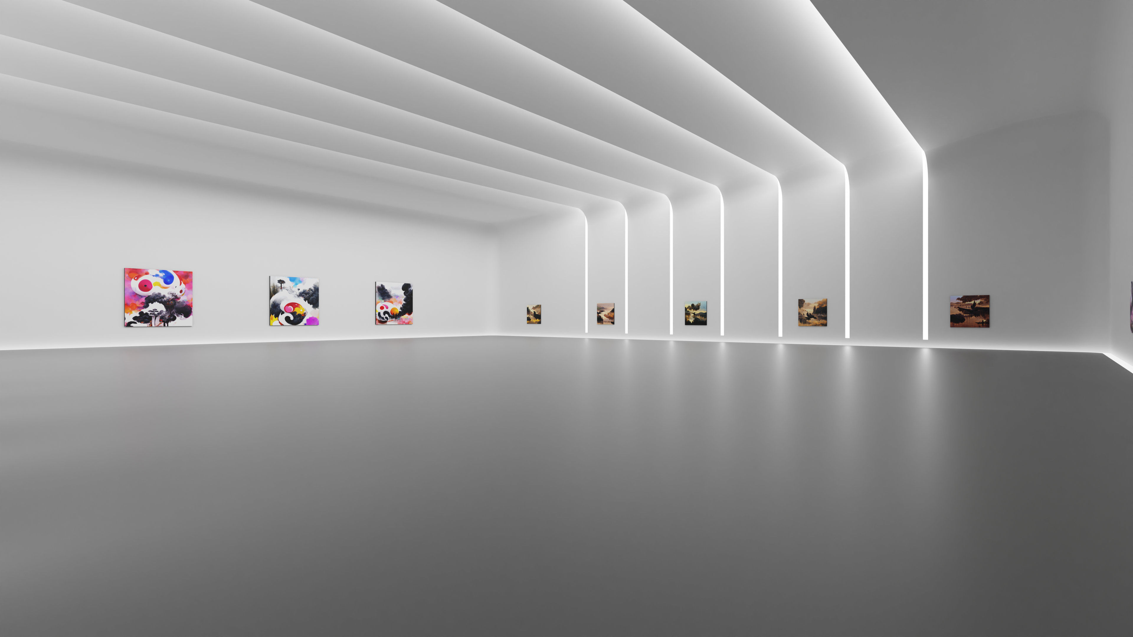 Art Museum Gallery Interior 27 Low-poly 3D model_3