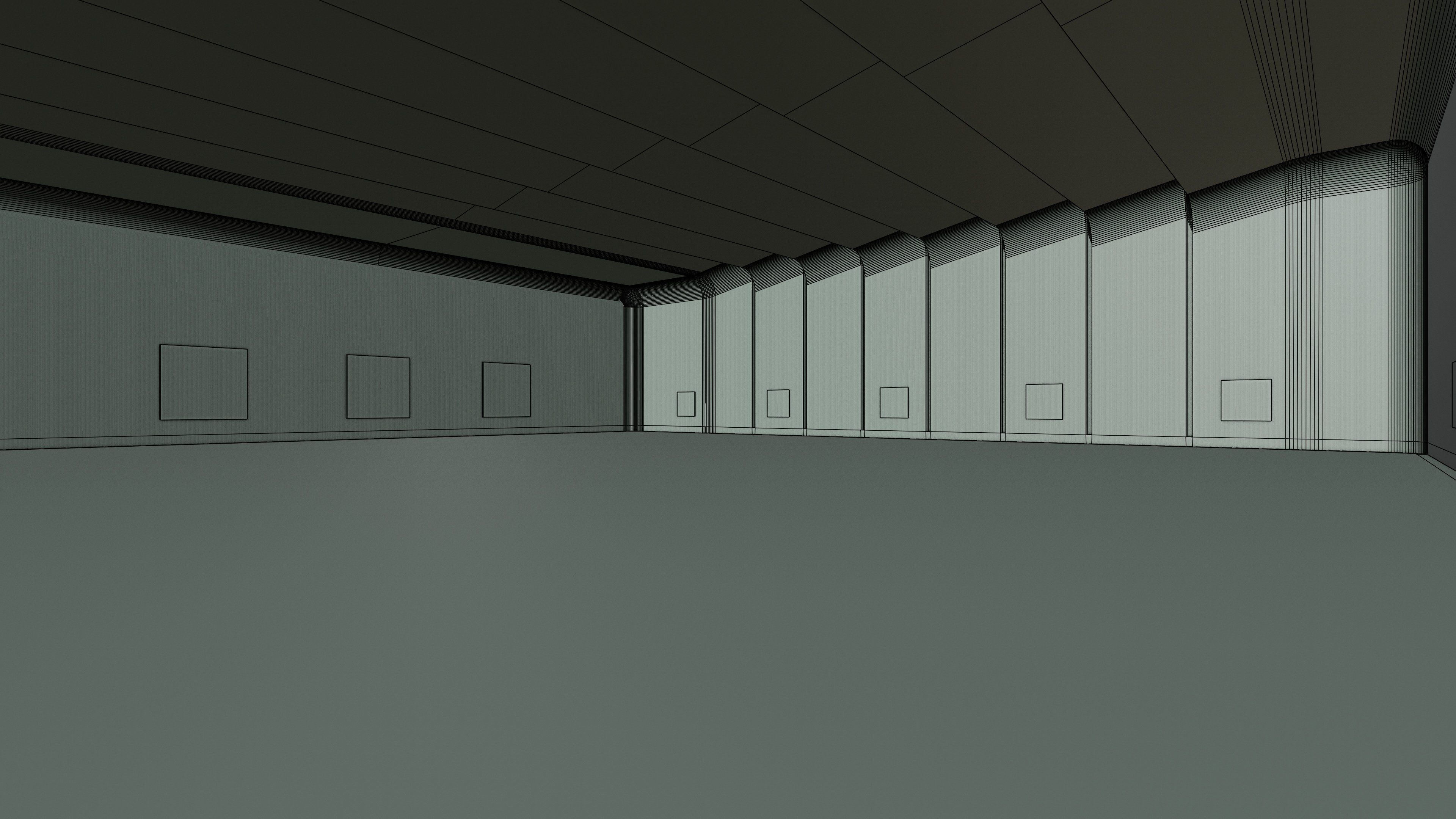 Art Museum Gallery Interior 27 Low-poly 3D model_14