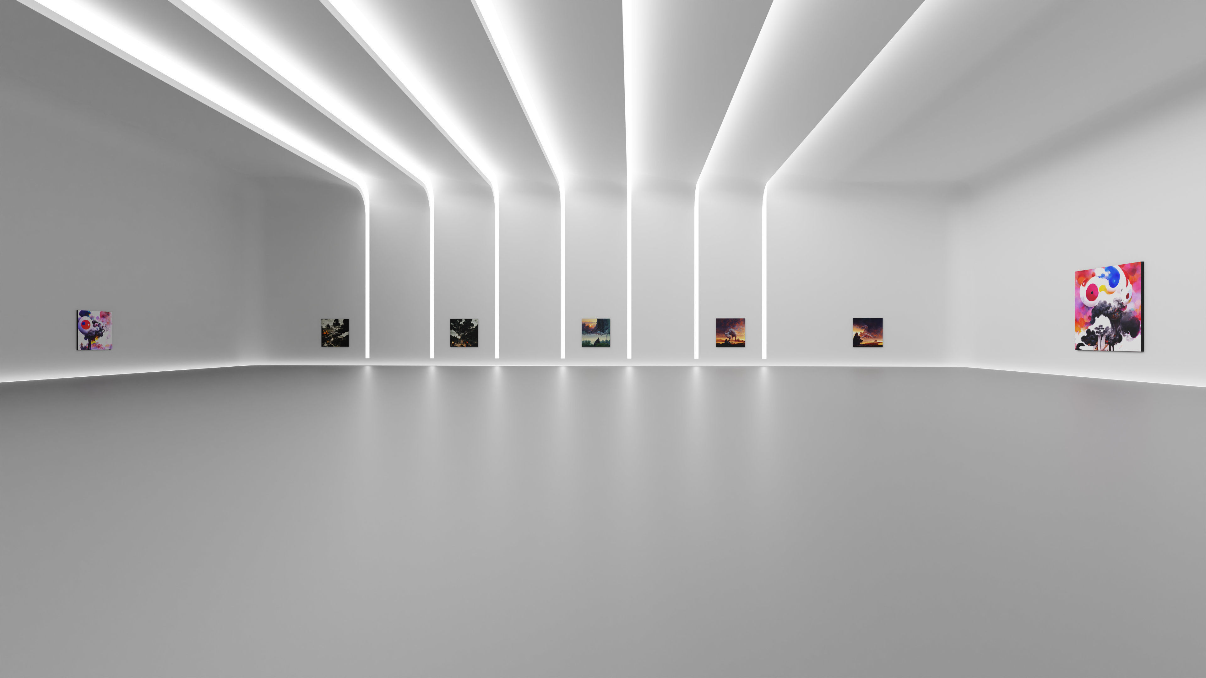 Art Museum Gallery Interior 27 Low-poly 3D model_6