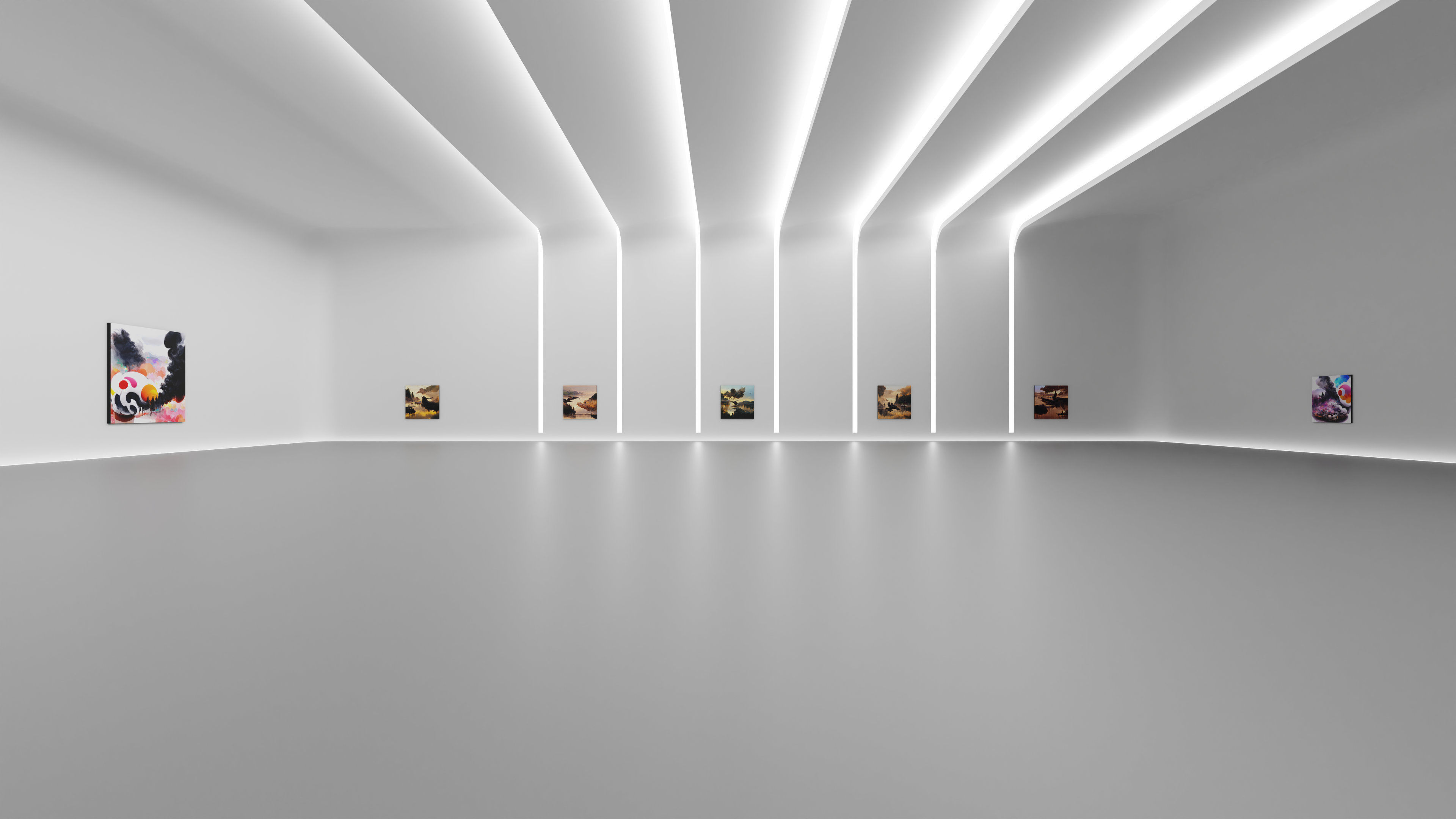 Art Museum Gallery Interior 27 Low-poly 3D model_2