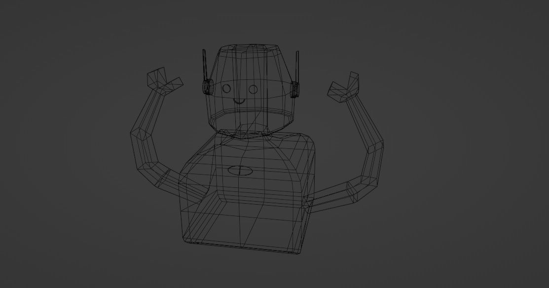 Blue the Robot Free low-poly 3D model_2