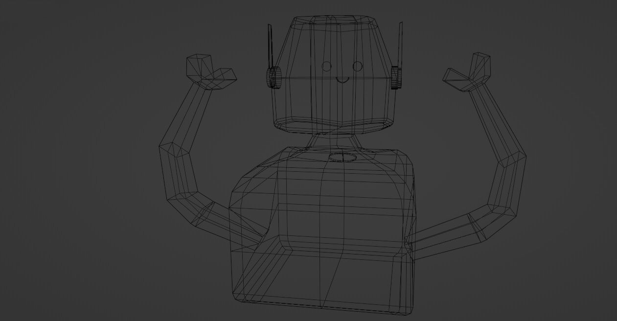 Blue the Robot Free low-poly 3D model_6