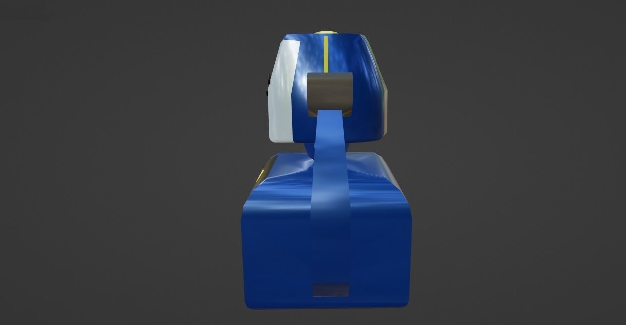 Blue the Robot Free low-poly 3D model_3