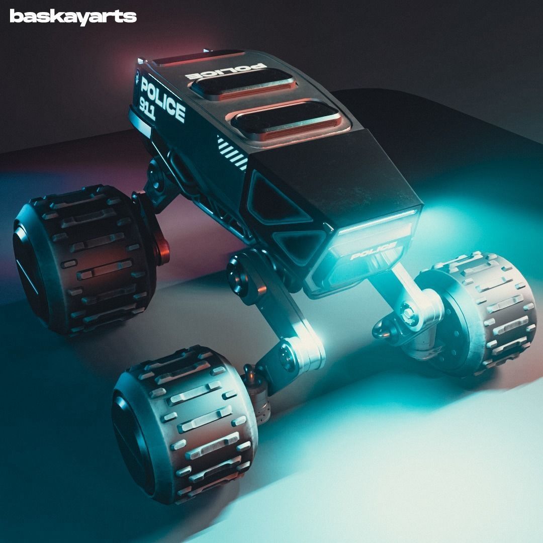 SciFi Vehicle Low-poly 3D model Low-poly 3D model_6