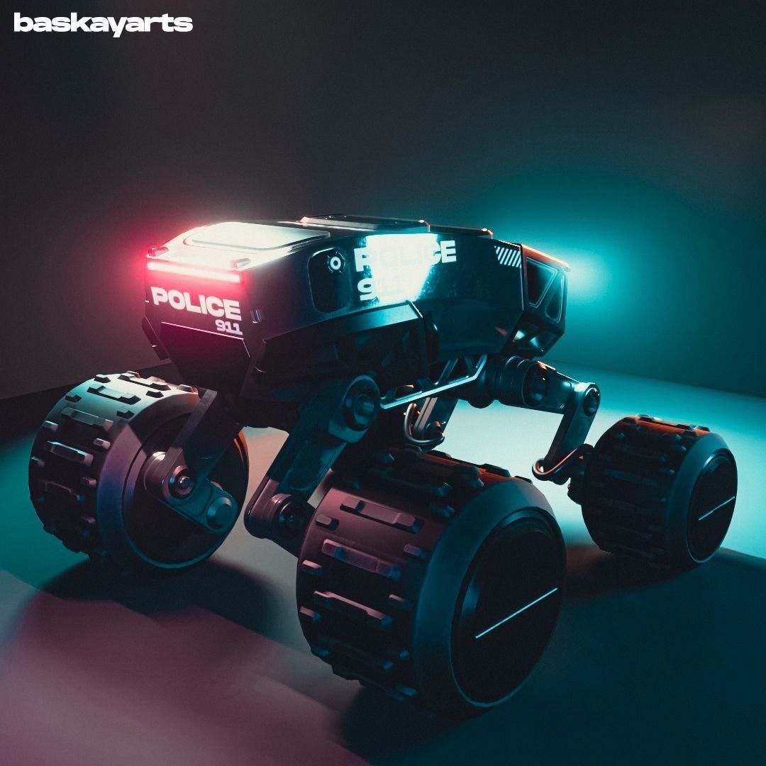 SciFi Vehicle Low-poly 3D model Low-poly 3D model_2