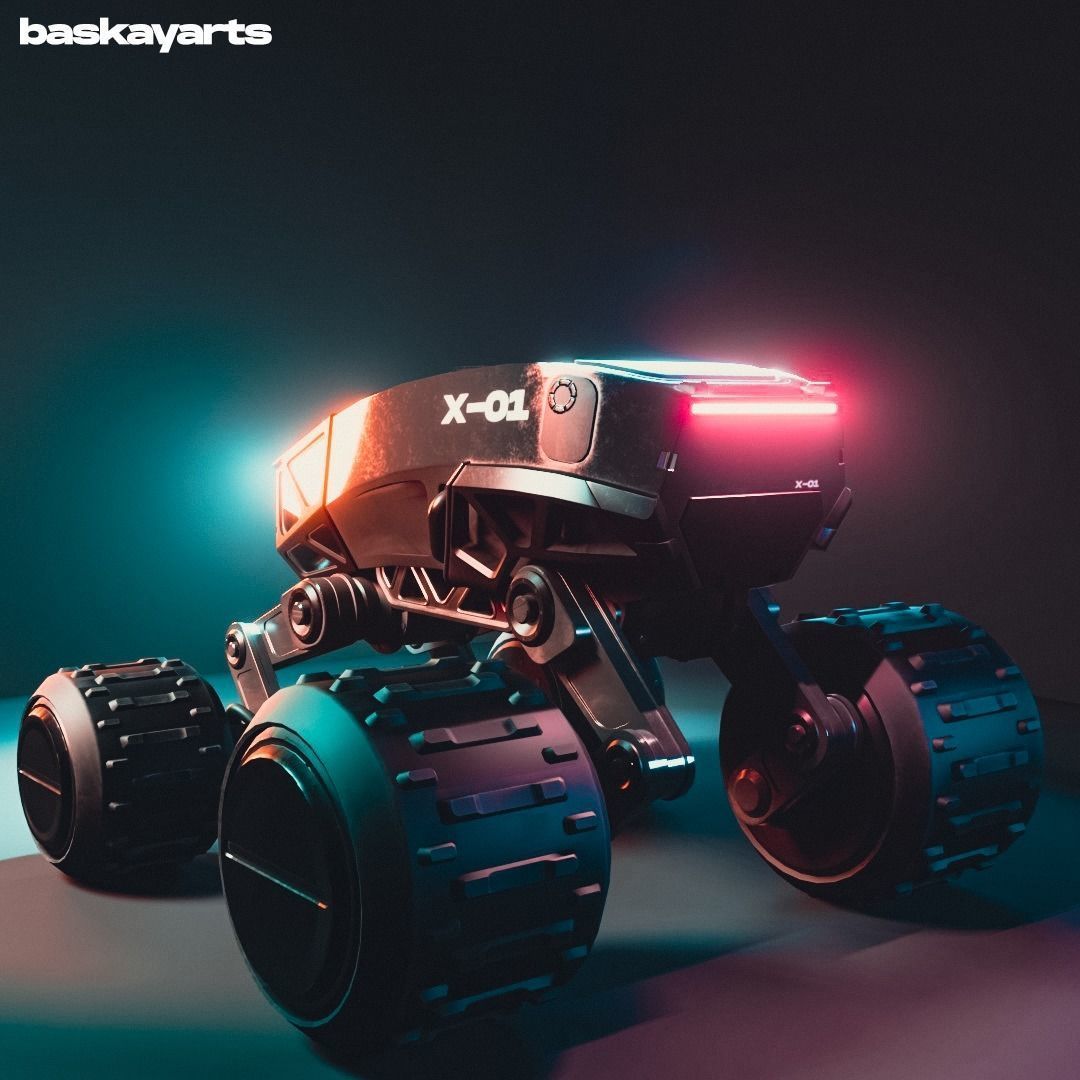 SciFi Vehicle Low-poly 3D model Low-poly 3D model_4