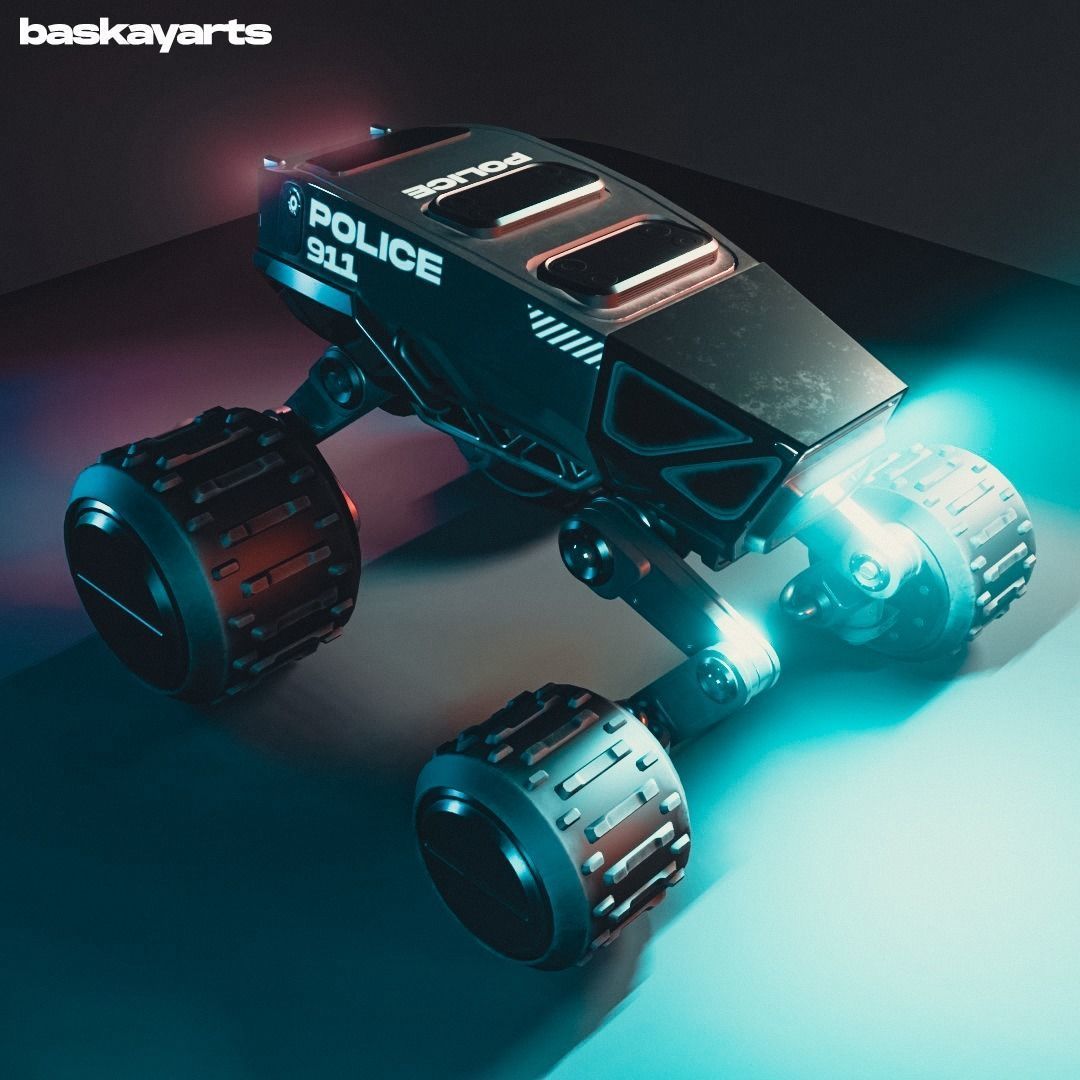 SciFi Vehicle Low-poly 3D model Low-poly 3D model_3