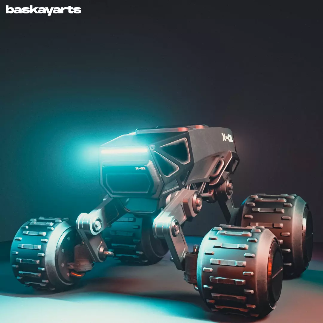 SciFi Vehicle Low-poly 3D model Low-poly 3D model_0