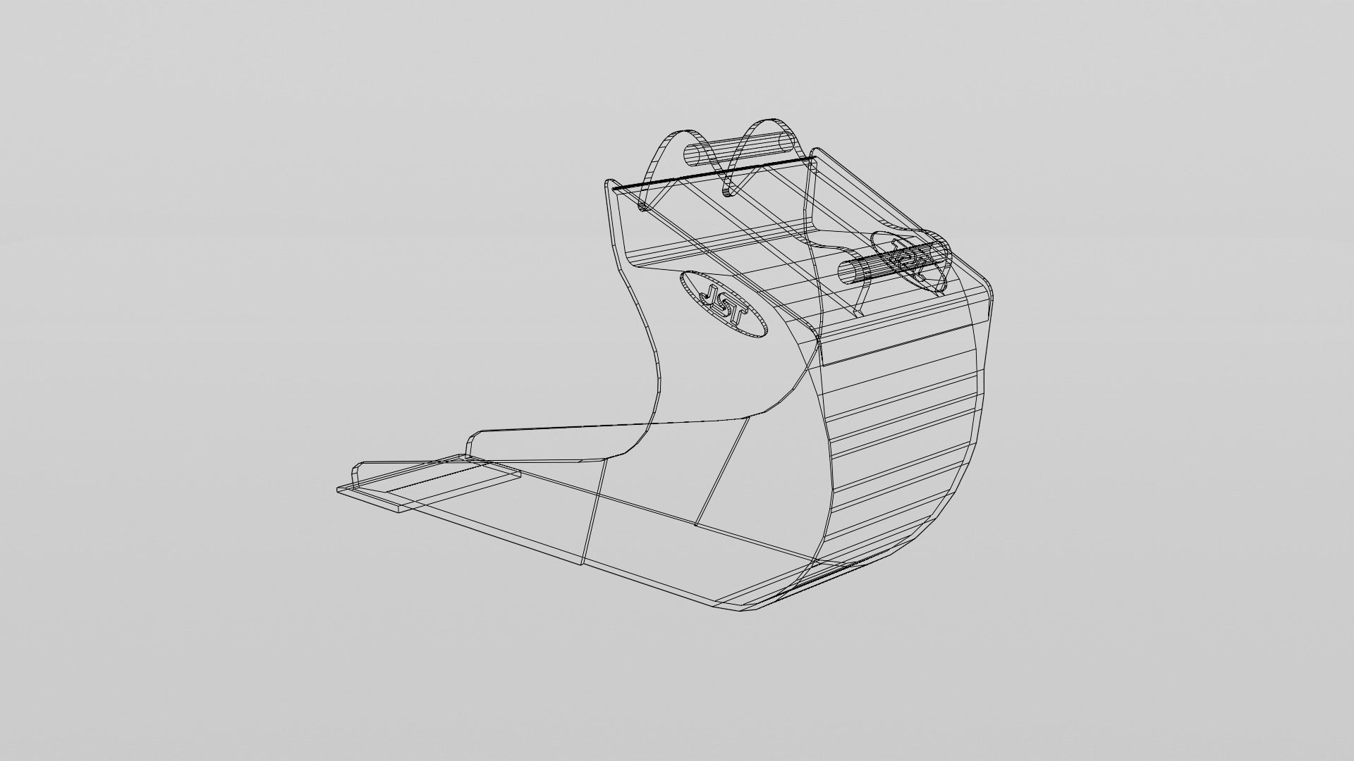 JST Nordic Line 20-25 Ton Clay Bucket with angled sides Low-poly 3D model_10