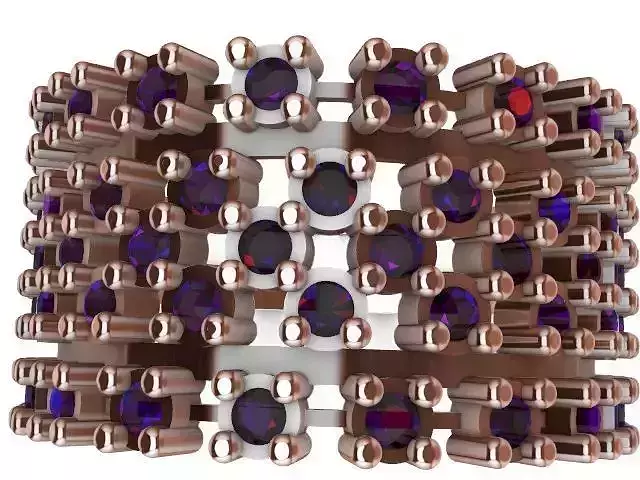 5 line diamond ring stl verified 3D print model