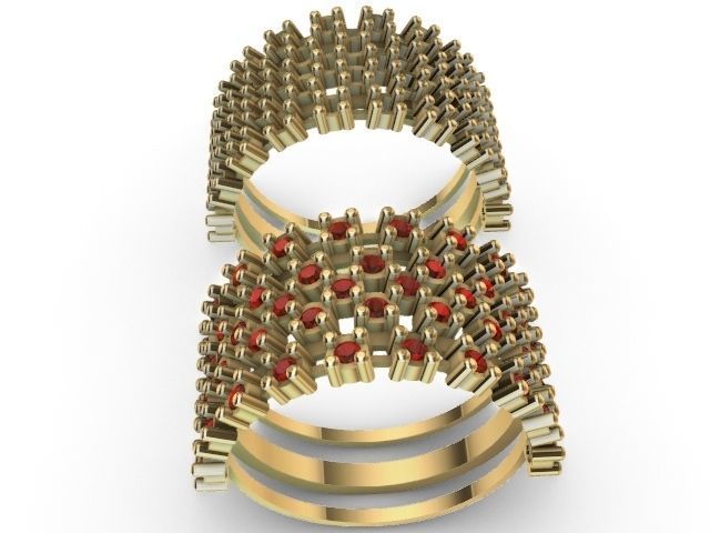 5 line diamond ring stl verified 3D print model_3