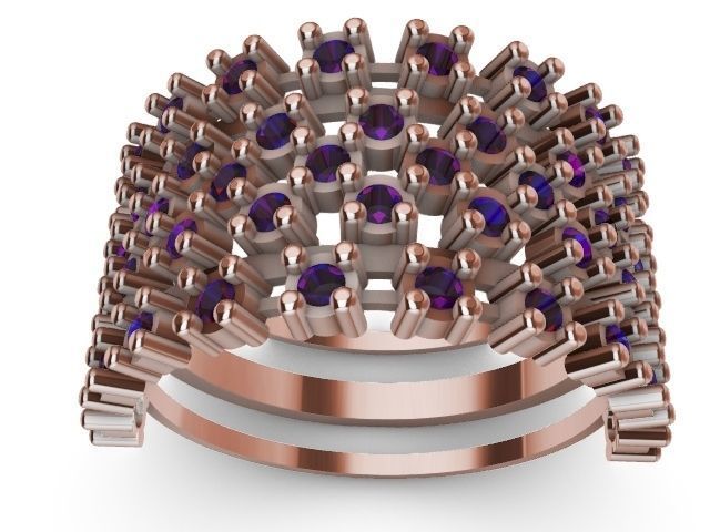 5 line diamond ring stl verified 3D print model_14