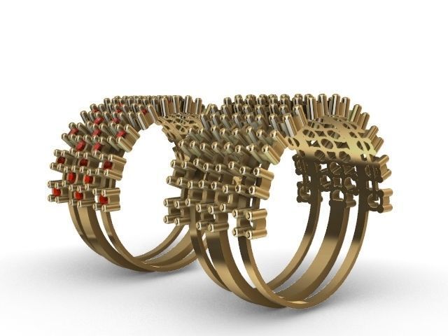 5 line diamond ring stl verified 3D print model_8