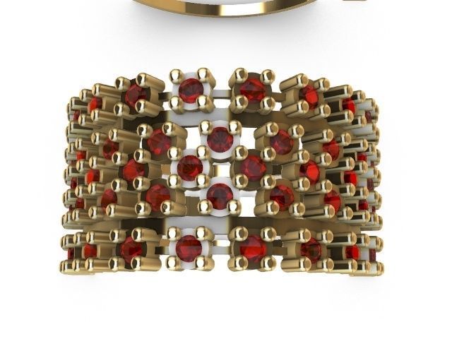 5 line diamond ring stl verified 3D print model_2