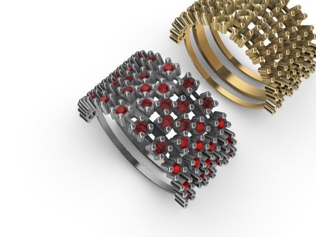 5 line diamond ring stl verified 3D print model_10