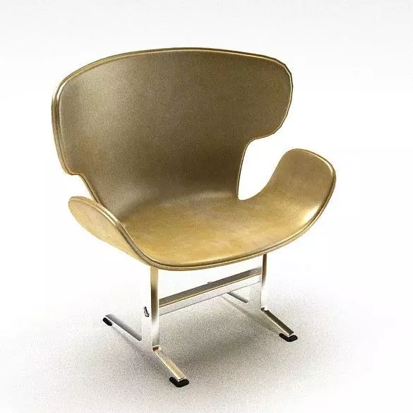 Wooden Metal Chair 3D model