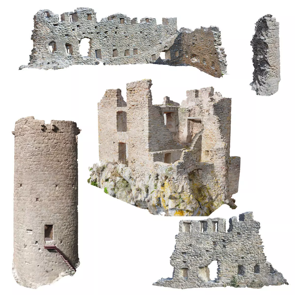 Castle Ruin Modules Collection PBR Scan _0