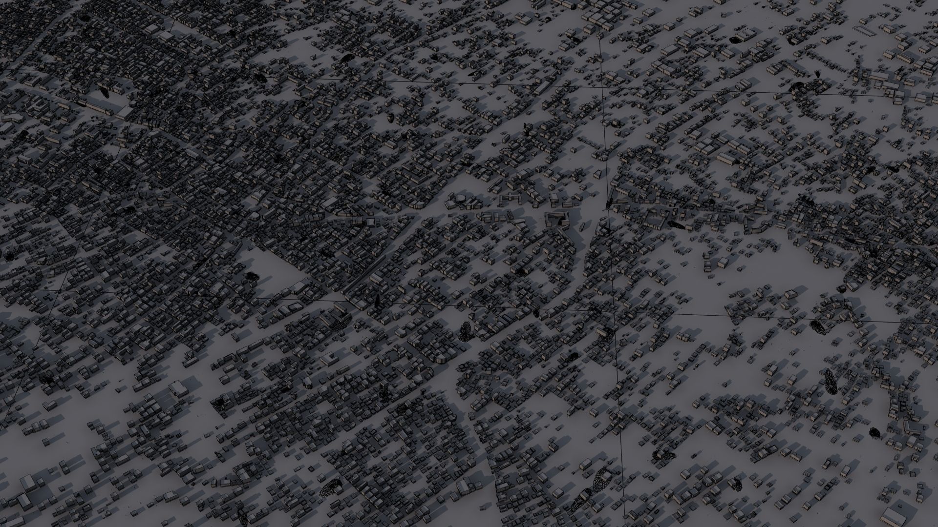 Destroyed City Low-poly 3D model_57