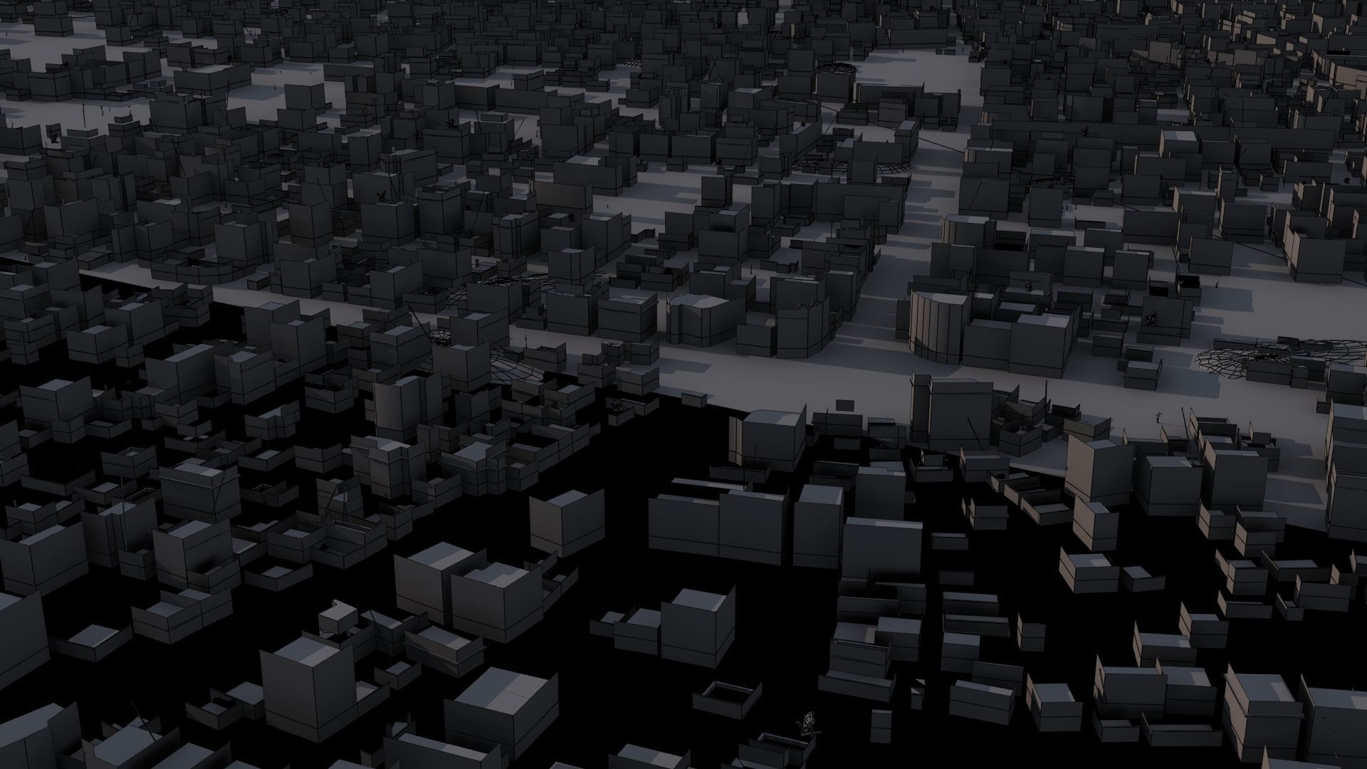 Destroyed City Low-poly 3D model_34