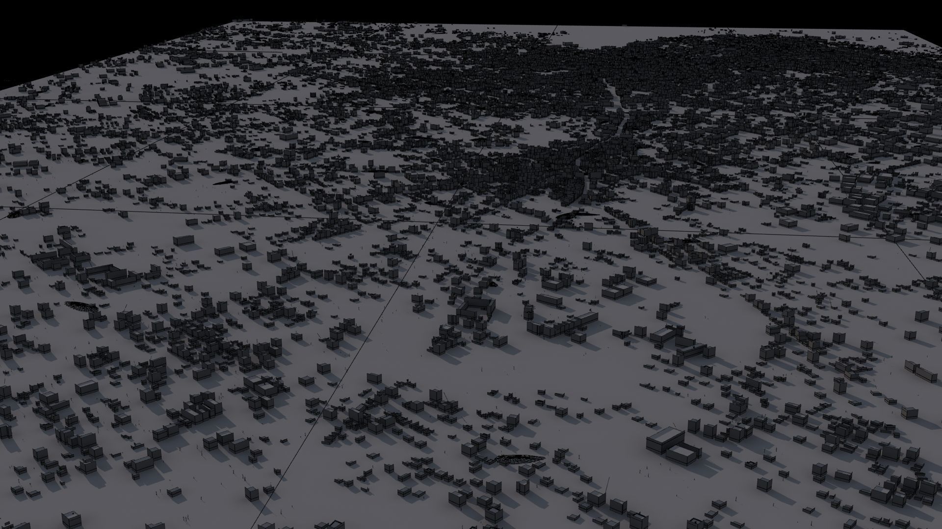 Destroyed City Low-poly 3D model_32