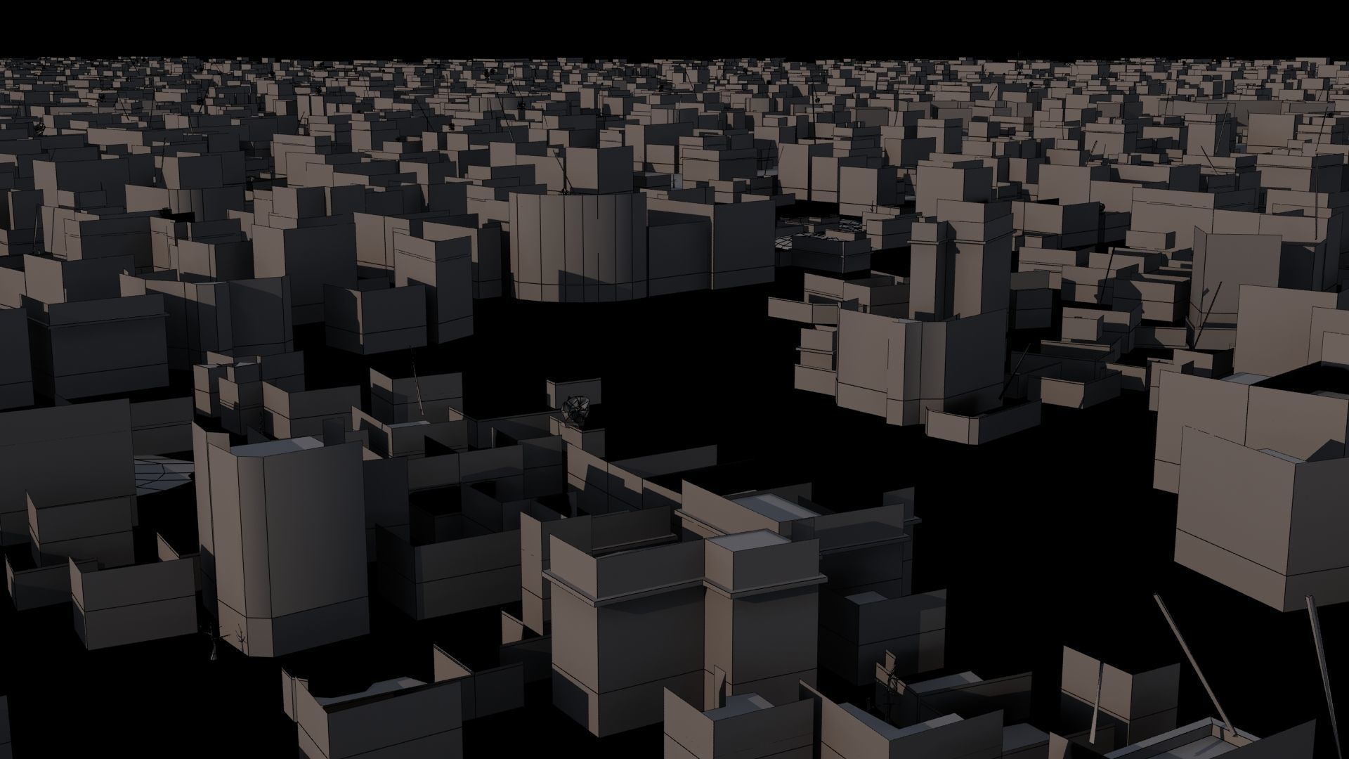 Destroyed City Low-poly 3D model_51