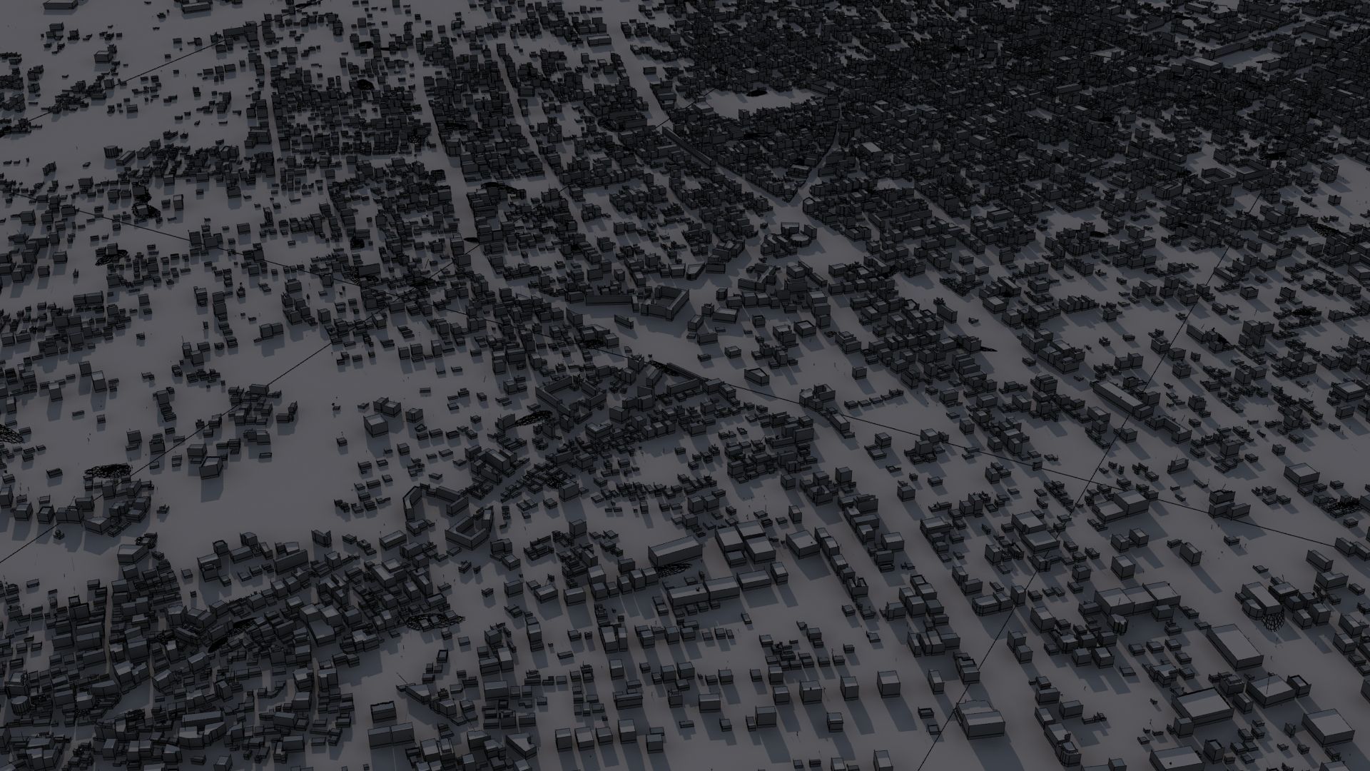 Destroyed City Low-poly 3D model_39