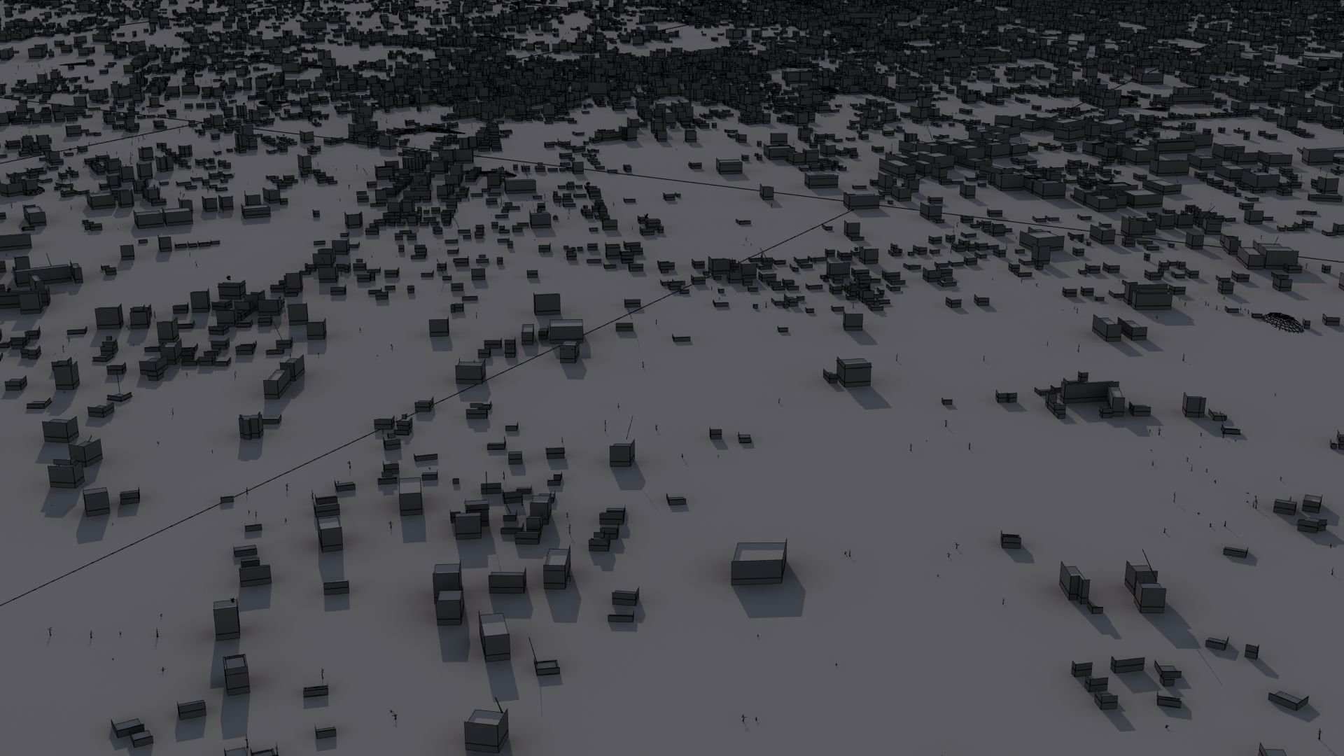 Destroyed City Low-poly 3D model_38