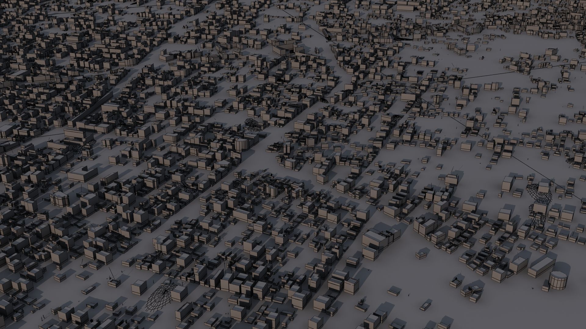 Destroyed City Low-poly 3D model_45