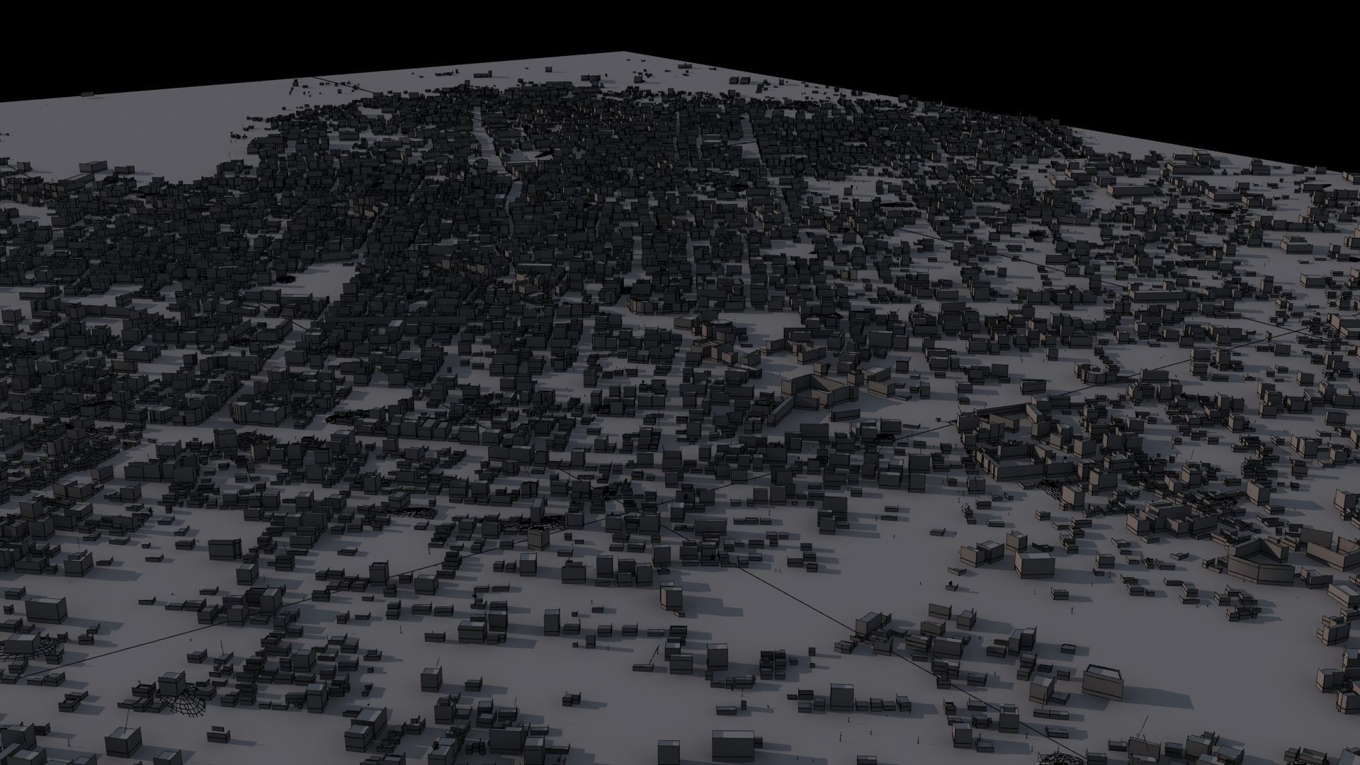 Destroyed City Low-poly 3D model_53