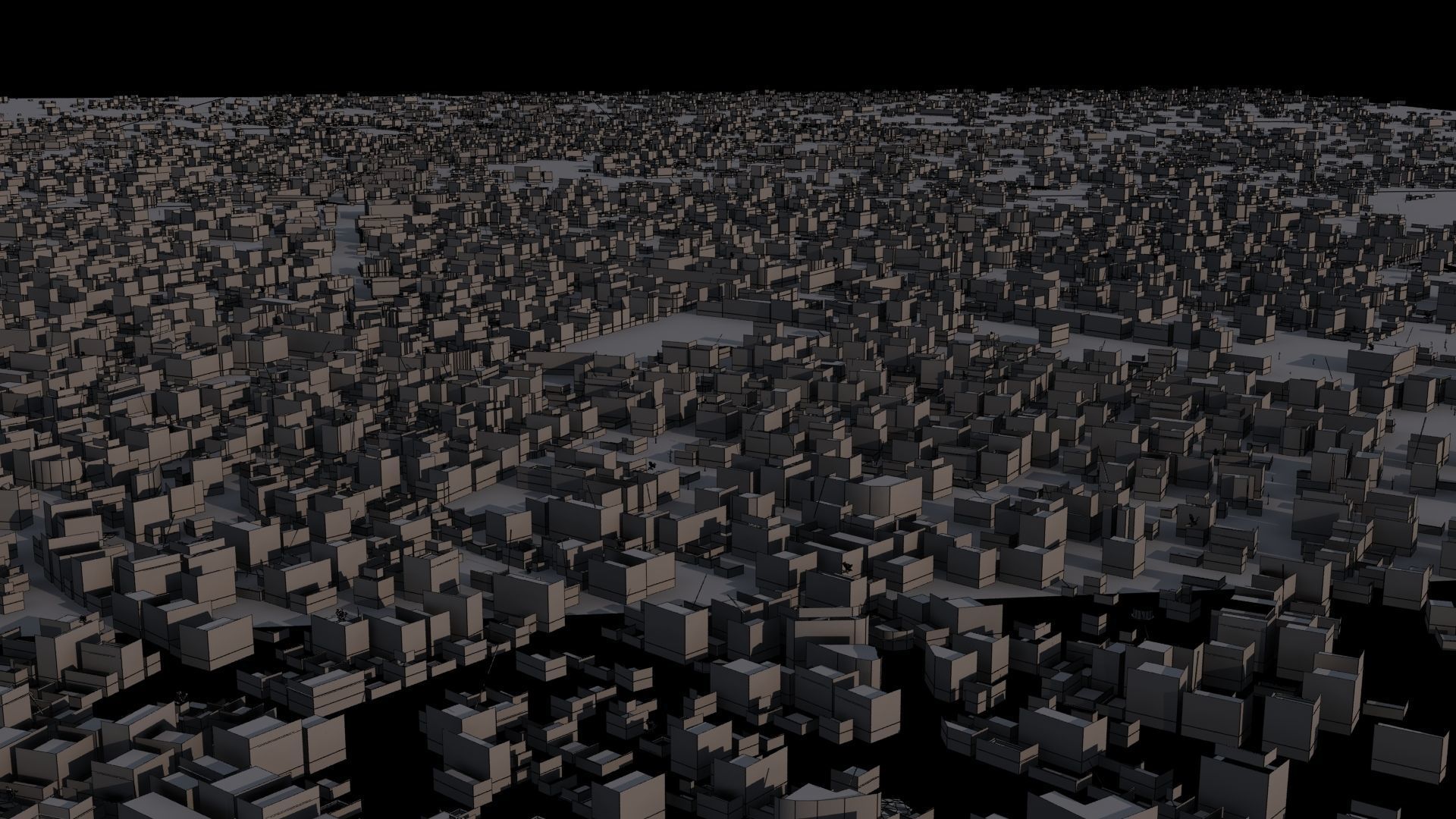 Destroyed City Low-poly 3D model_41