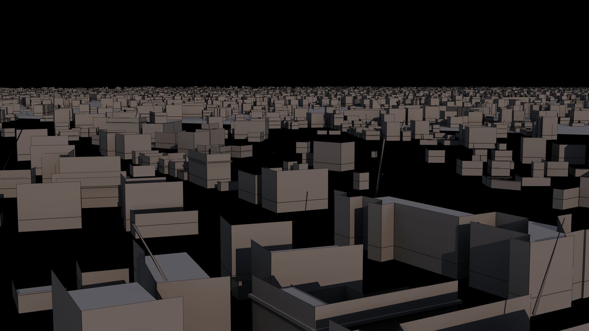 Destroyed City Low-poly 3D model_42