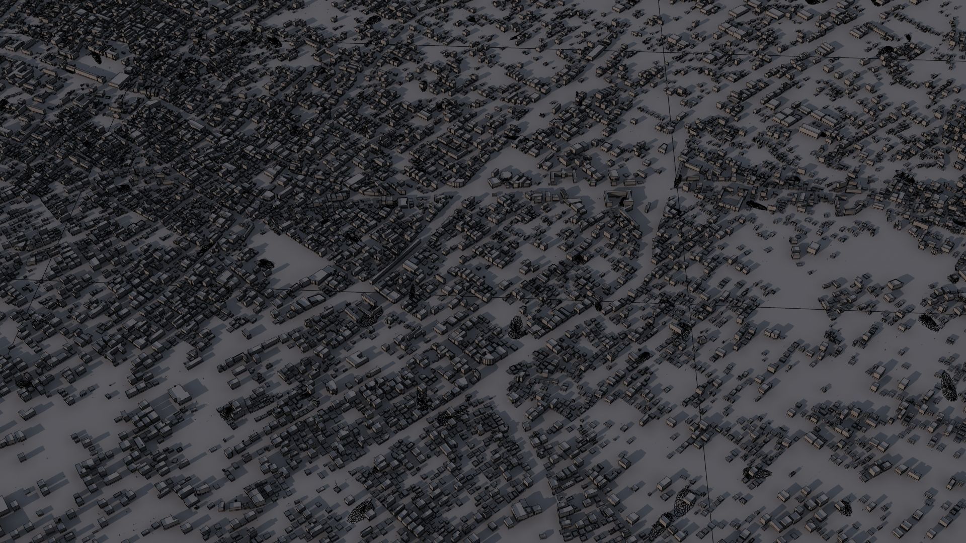 Destroyed City Low-poly 3D model_56