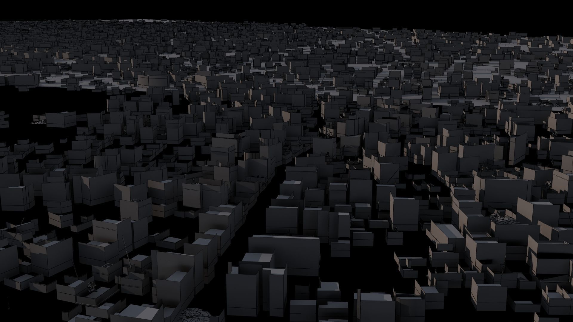 Destroyed City Low-poly 3D model_31
