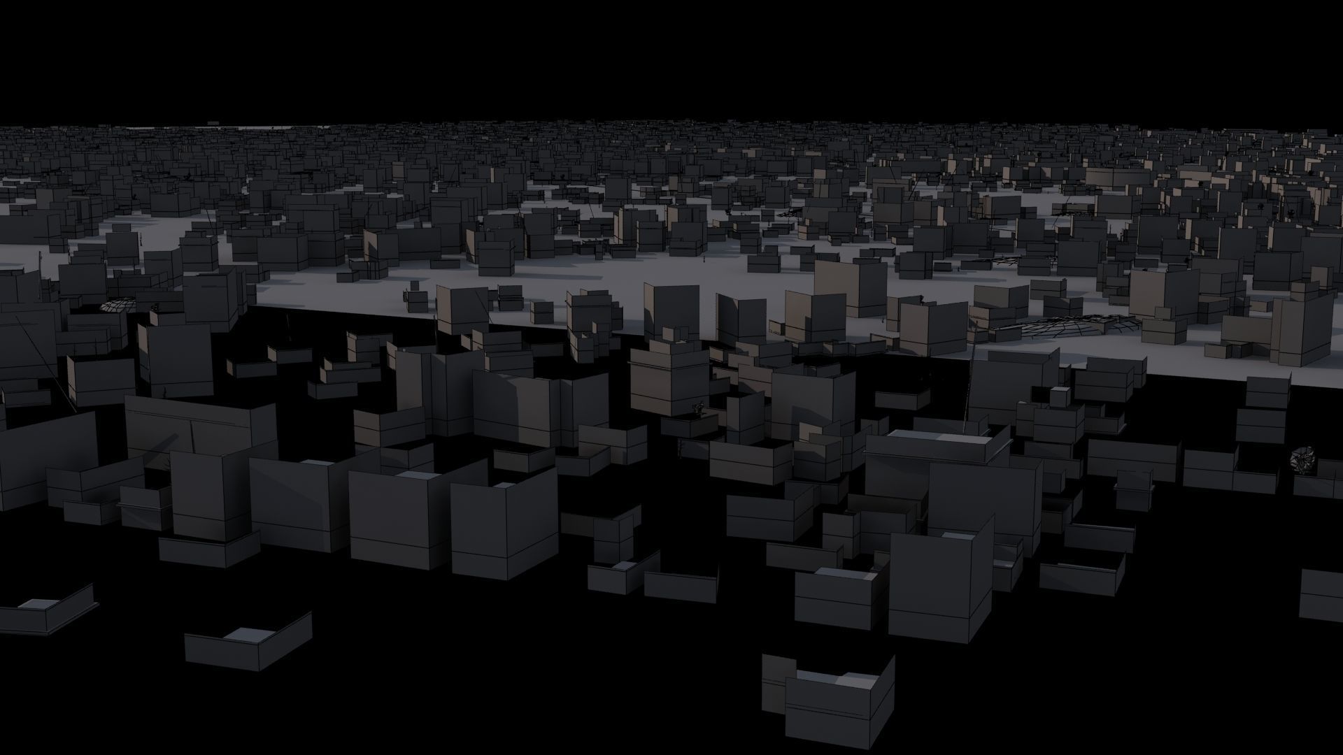 Destroyed City Low-poly 3D model_52